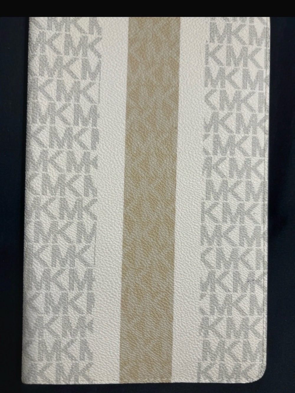 Michael Kors Cream and Gold Striped Decorative Ledger